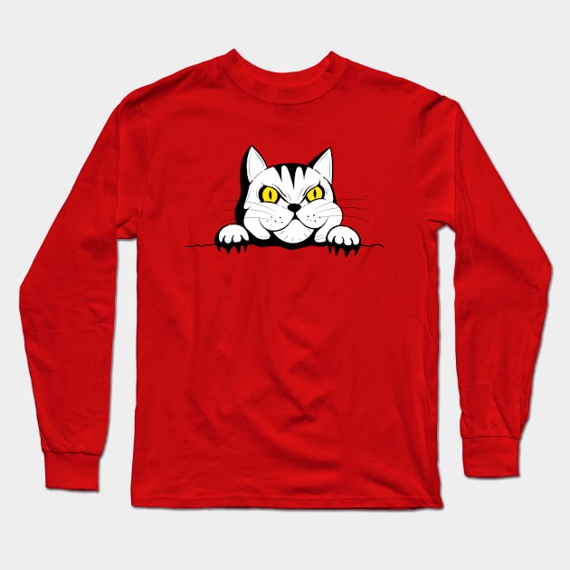 Bad Cat Long Sleeve T-Shirt by Signo D